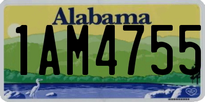 AL license plate 1AM4755