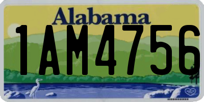 AL license plate 1AM4756
