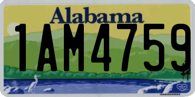 AL license plate 1AM4759