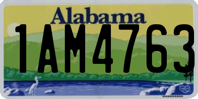 AL license plate 1AM4763