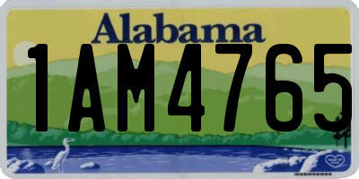 AL license plate 1AM4765