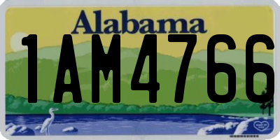 AL license plate 1AM4766