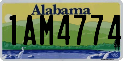 AL license plate 1AM4774