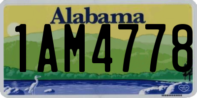 AL license plate 1AM4778