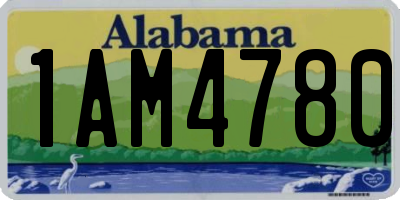 AL license plate 1AM4780