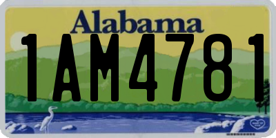 AL license plate 1AM4781