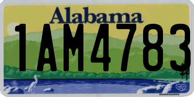 AL license plate 1AM4783