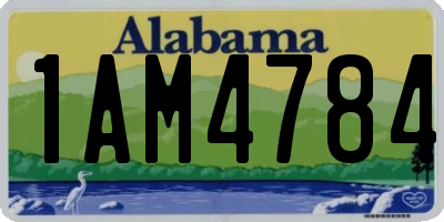 AL license plate 1AM4784