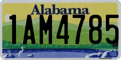 AL license plate 1AM4785