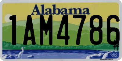 AL license plate 1AM4786