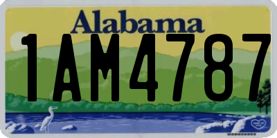 AL license plate 1AM4787