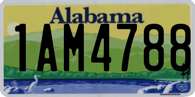 AL license plate 1AM4788