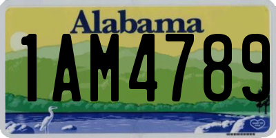 AL license plate 1AM4789
