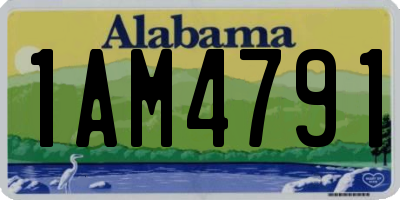 AL license plate 1AM4791