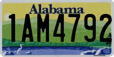 AL license plate 1AM4792