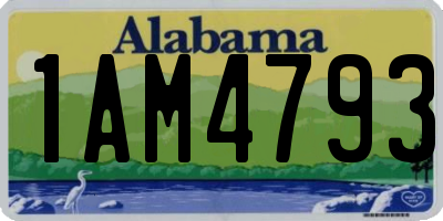 AL license plate 1AM4793