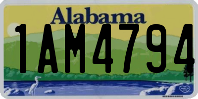 AL license plate 1AM4794