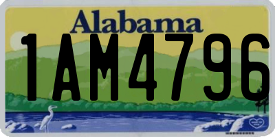 AL license plate 1AM4796