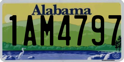 AL license plate 1AM4797