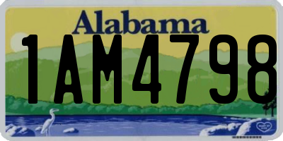 AL license plate 1AM4798