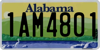 AL license plate 1AM4801