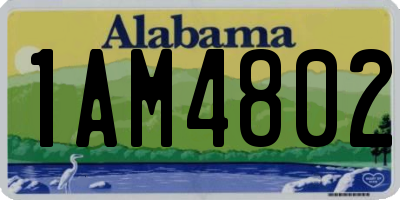 AL license plate 1AM4802
