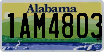 AL license plate 1AM4803