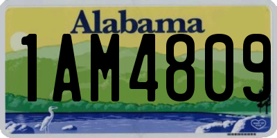 AL license plate 1AM4809