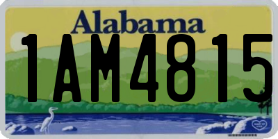 AL license plate 1AM4815