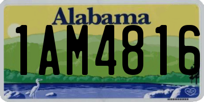 AL license plate 1AM4816