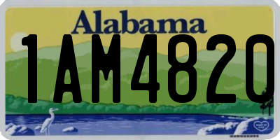 AL license plate 1AM4820