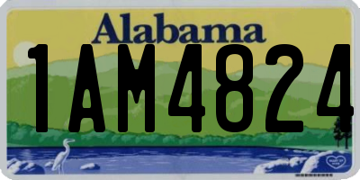 AL license plate 1AM4824