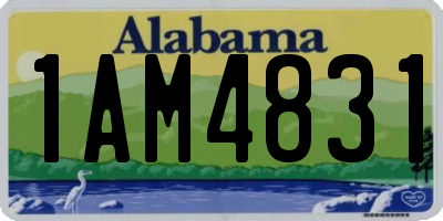 AL license plate 1AM4831