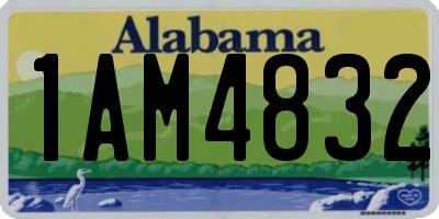 AL license plate 1AM4832
