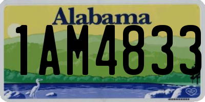 AL license plate 1AM4833