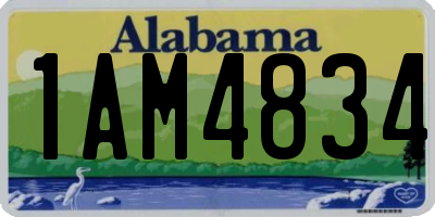 AL license plate 1AM4834