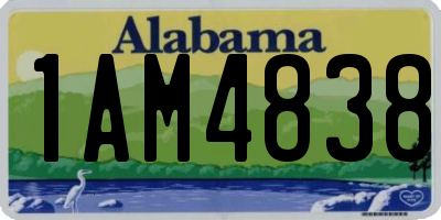 AL license plate 1AM4838