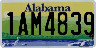 AL license plate 1AM4839
