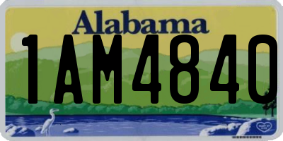 AL license plate 1AM4840