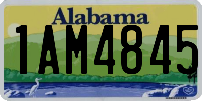 AL license plate 1AM4845