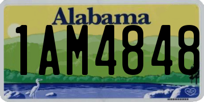 AL license plate 1AM4848
