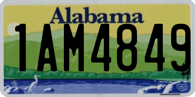AL license plate 1AM4849