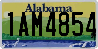 AL license plate 1AM4854