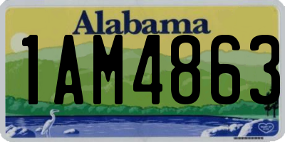 AL license plate 1AM4863