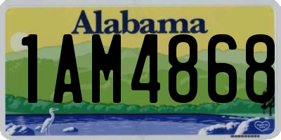 AL license plate 1AM4868