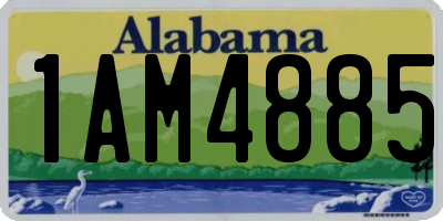 AL license plate 1AM4885