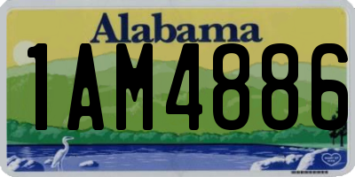 AL license plate 1AM4886