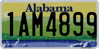 AL license plate 1AM4899