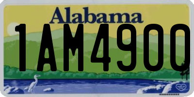 AL license plate 1AM4900