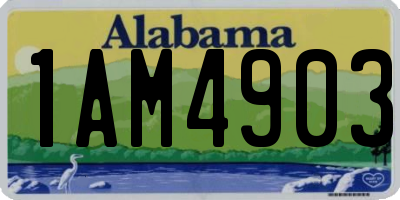 AL license plate 1AM4903